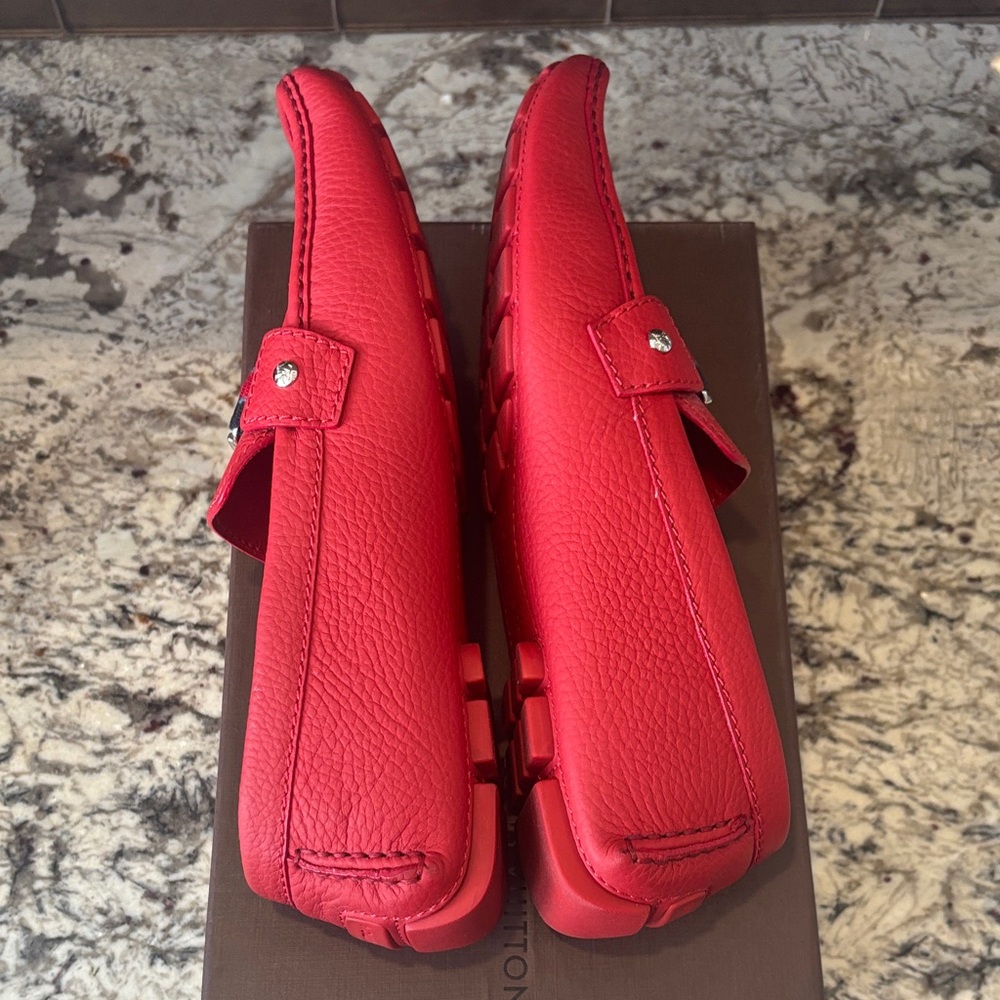 Louis Vuitton Vibrant Red Driving Shoes - Picture 8 of 11
